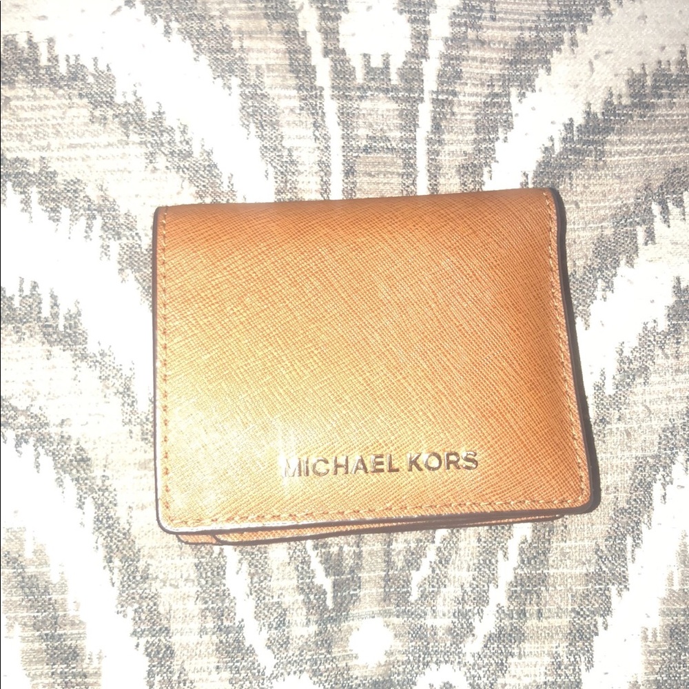 Michael kors leather jet set travel wallet